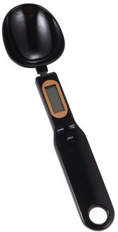 Elektronische Lepel Schaal Draagbare 500G/0.1G Nauwkeurige Digitale Keuken Maatlepels Lcd Display Voedsel Schaal Voor Thuis zonder Batte zwart