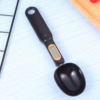 Elektronische Lepel Schaal Draagbare 500G/0.1G Nauwkeurige Digitale Keuken Maatlepels Lcd Display Voedsel Schaal Voor Thuis zonder Batte zwart