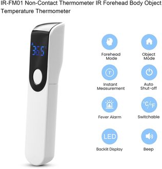 Elektronische Thermometer Ir Infrarood Thermometer Voorhoofd Non-contact Body Thermometer Digitale Maatregel Temperatuur Voor Kids Volwassenen Thermometer wit
