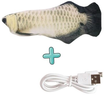 Elektronische Vis Kat Speelgoed Elektrische Usb Opladen Simulatie Vis Speelgoed Voor Hond Kat Kauwen Spelen Bijten Dierbenodigdheden