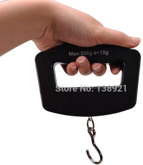 Elektronische Weegschalen 50Kg * 10G Digitale Hand Held Fish Hook Opknoping Weegschaal Draagbare T Bagage Balance Led display