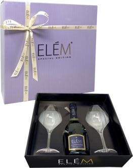 Elem Prosecco Geschenkverpakking met 2 Glazen 75CL