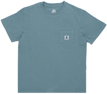 Element Basic Pocket Pigment Tee - Streetwear Collectie Element , Blue , Heren - Xl,L,M,S,Xs