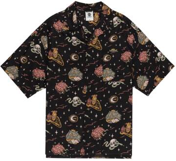 Element Resort SS Overhemd Heren M Zwart dessin