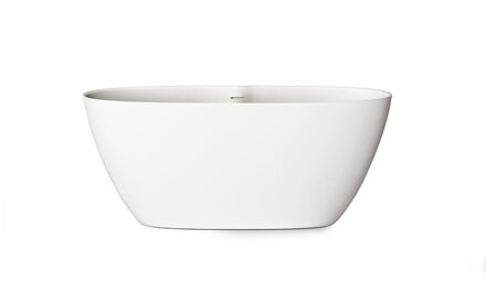Element Vrijstaand Bad - 145x71x60cm - solid surface - mat wit SW1208794 Wit mat