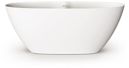 Element Vrijstaand Bad - 160x75x60cm - solid surface - mat wit SW1208800 Wit mat