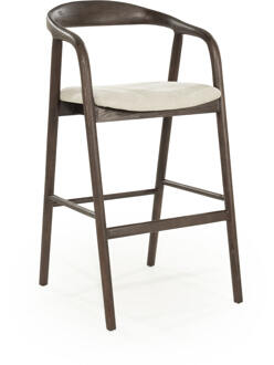 Eleonora Barkruk 'Rayven' Essen en stof, kleur Bruin (zithoogte 75cm) - 75 cm