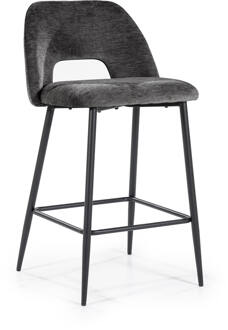 Eleonora Barstoel 'Esmee' kleur Antraciet (zithoogte 67.5cm)