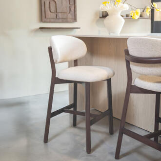 Eleonora Barstoel 'Mikky' kleur Beige/Bruin (zithoogte 69cm) Beige / Bruin