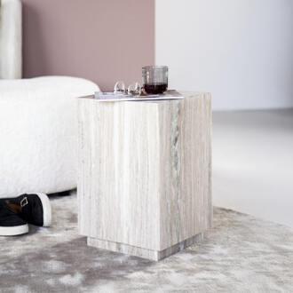 Eleonora Bijzettafel 'Vince' Marmer, 30 x 30cm - 30 x 30 cm