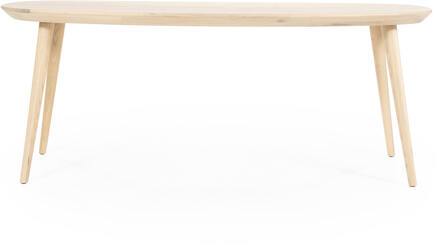 Eleonora Deens Ovale Eettafel 'Elijah' Eiken, 220 x 100cm, kleur Naturel - 220 x 100 cm