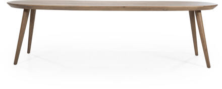 Eleonora Deens Ovale Eettafel 'Elijah' Eiken, 300 x 100cm, kleur Bruin - 300 x 100 cm