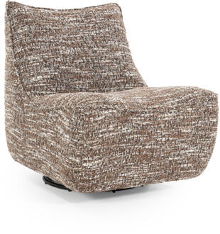 Eleonora Draaifauteuil 'Loys' Chenille, kleur Bruin