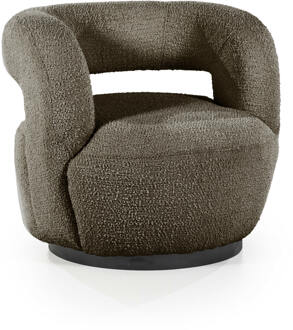 Eleonora Draaifauteuil 'Sharon' Bouclé, kleur Bruin