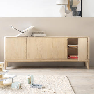 Eleonora Dressoir 'Harvey' Eikenhout, 200cm Naturel - 200 cm