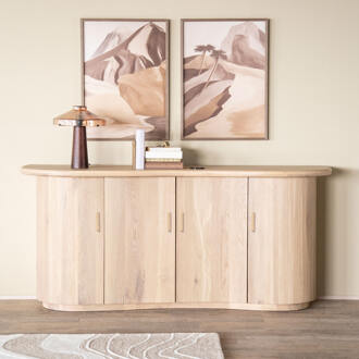 Eleonora Dressoir 'Josh' Eiken, 180cm, kleur Naturel - 180 cm