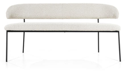 Eleonora Eetkamerbank 'Luka' Bouclé, 160cm, kleur Beige - 160 cm