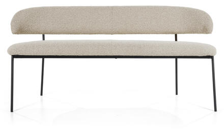 Eleonora Eetkamerbank 'Luka' Bouclé, 160cm, kleur Taupe - 160 cm