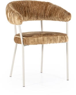 Eleonora Eetkamerstoel 'Lizzy' kleur Mosterd Mosterdgeel