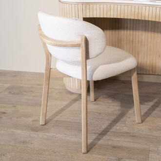 Eleonora Eetkamerstoel 'Mikky' kleur Beige/Naturel Beige / Naturel