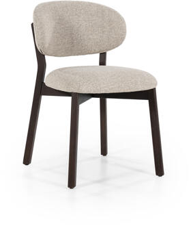 Eleonora Eetkamerstoel 'Mikky' kleur Taupe/Bruin Taupe / Bruin