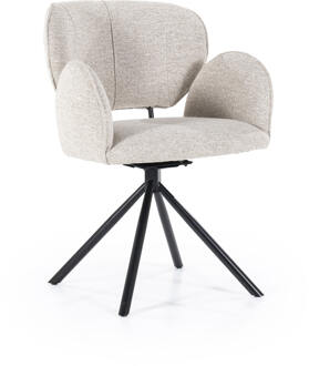 Eleonora Eetkamerstoel 'Rosalin' kleur Taupe