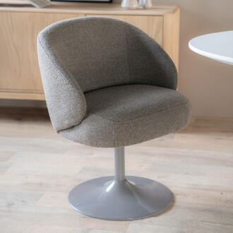 Eleonora Eetkamerstoel 'Ruben' Bouclé, kleur Bruin