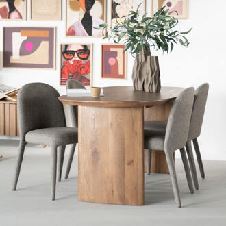 Eleonora Eettafel 'Dex' Eiken, 180 x 90cm, kleur Bruin - 180 x 90 cm