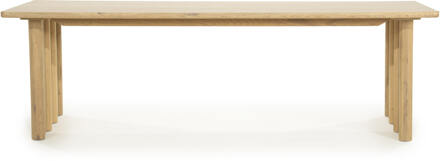 Eleonora Eettafel 'Jake' Eiken, 250 x 100cm, kleur Naturel - 250 x 100 cm