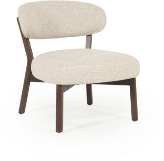 Eleonora Fauteuil 'Mikky' kleur Taupe/Bruin Taupe / Bruin