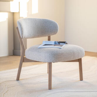 Eleonora Fauteuil 'Mikky' kleur Taupe/Naturel Taupe / Naturel