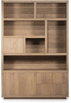 Eleonora Opbergkast 'Helsinki' Eiken, 220 x 150cm, kleur Lichtbruin