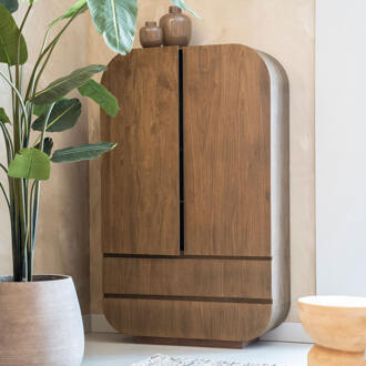 Eleonora Opbergkast 'King' Mangohout, 180 x 110cm Bruin - 180 cm