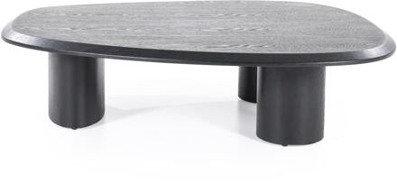 Eleonora Organische Salontafel 'Walter' Eiken, 106 x 88cm, kleur zwart - 106 x 88 cm