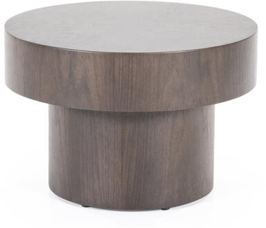 Eleonora Ronde Bijzettafel 'Bobbie' Walnoot, 45cm, kleur Bruin - 45 cm
