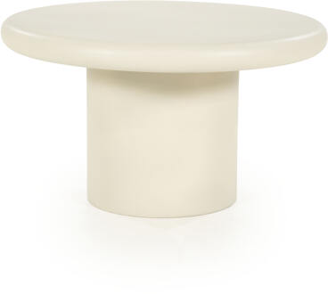 Eleonora Ronde Bijzettafel 'Jade' Magnesium oxide, 66cm Zand - 66 cm