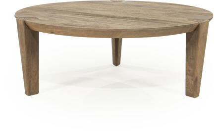 Eleonora Ronde Salontafel 'Davina' Mangohout, 80cm Bruin - 80 cm