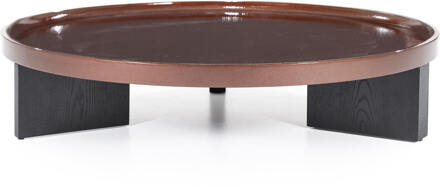 Eleonora Ronde Salontafel 'Mayson' 120cm, kleur Rood - 120 cm