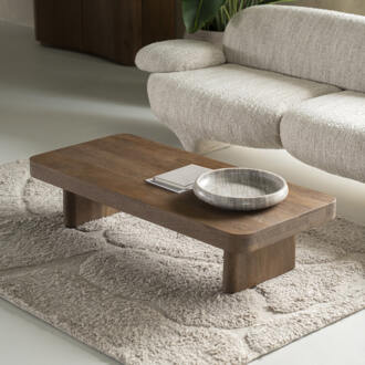 Eleonora Salontafel 'Edward' Mangohout, 130 x 60cm Bruin - 130 x 60 cm