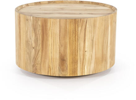 Eleonora Salontafel 'Zayn' Acaciahout, 60cm, kleur Naturel - 60 cm