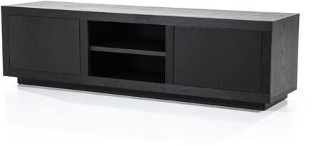 Eleonora TV-meubel 'Helsinki' Eiken, kleur Zwart, 160cm - 160 cm