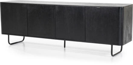 Eleonora TV-meubel 'James' Mangohout, 180cm, kleur Zwart - 180 cm