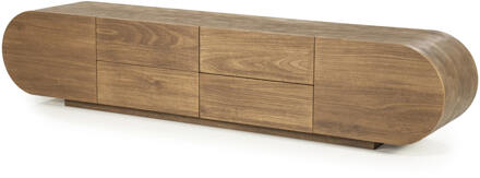 Eleonora TV-meubel 'King' Mangohout, 210cm Bruin - 210 cm