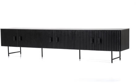 Eleonora TV-meubel 'Remi' Mangohout, 250cm, kleur Zwart - 250 cm