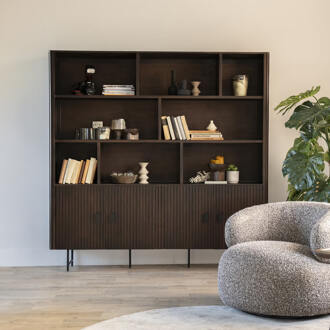 Eleonora Wandkast 'Remi' Mangohout, 200 x 200cm, kleur Bruin - 200 x 200 cm