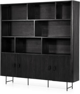 Eleonora Wandkast 'Remi' Mangohout, 200 x 200cm, kleur Zwart