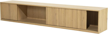 Eleonora Zwevend TV-meubel 'Milo' Eiken, 240cm, kleur Naturel