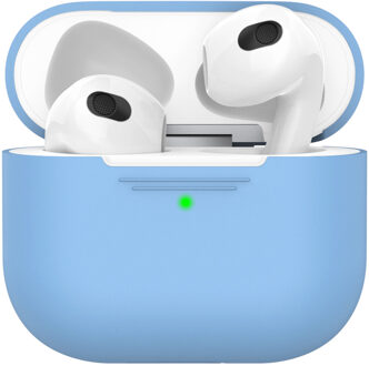 Elevate Protective Silicone Case voor de Apple AirPods 3 (2021) - Baby Blue Lichtblauw - One size