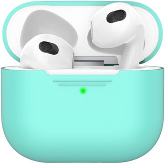 Elevate Protective Silicone Case voor de Apple AirPods 3 (2021) - Diamond Blue Turquoise - One size