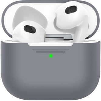 Elevate Protective Silicone Case voor de Apple AirPods 3 (2021) - Earl Grey Lichtgrijs - One size